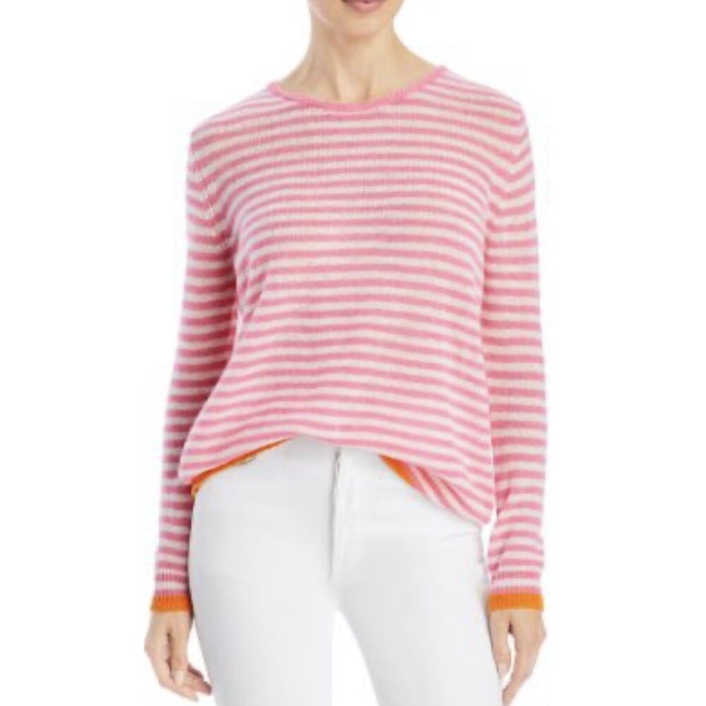 Jumper 1234 Little Strip Crew Cashmere Sweater Sz 4 Large/Xlarge New